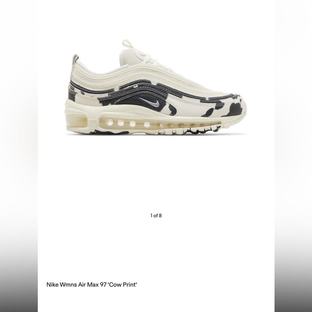 NIKE women’s Air Max 97 cow print sneakers size 7